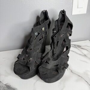 Madden Girl Suede Wedges - 9.5